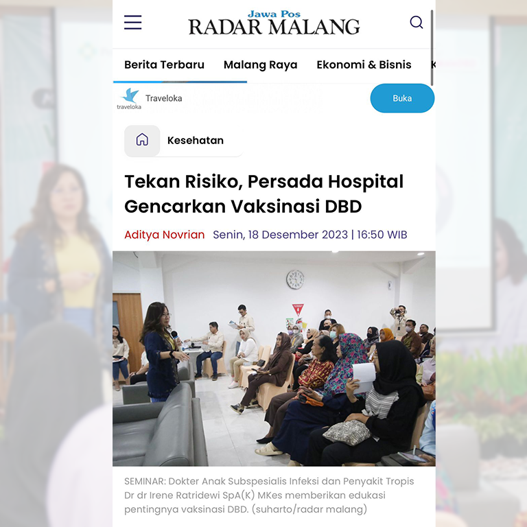 Talkshow Meet the Expert "Waspada Demam Berdarah pada Musim Pancaroba"